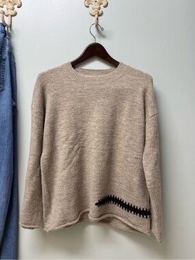 Mystree tan wool blend sweater Small